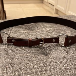 Brown leather belt